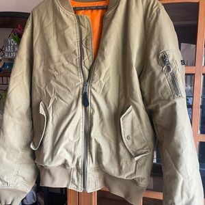 Olive Green Bomber Jacket ALPHA